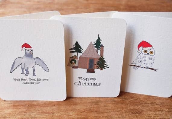 Идеи для новогодних открыток с Гарри Поттером