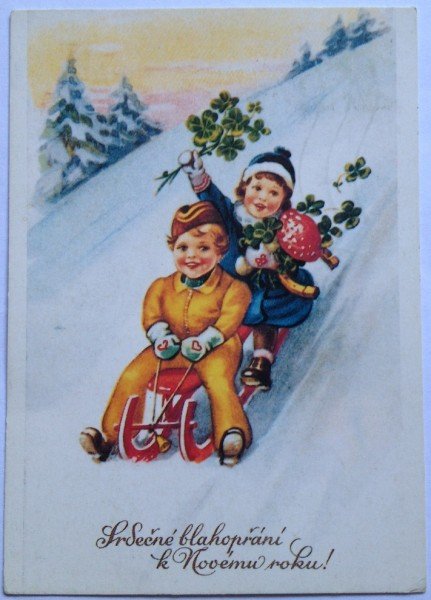 Старинные немецкие Рождественские открытки