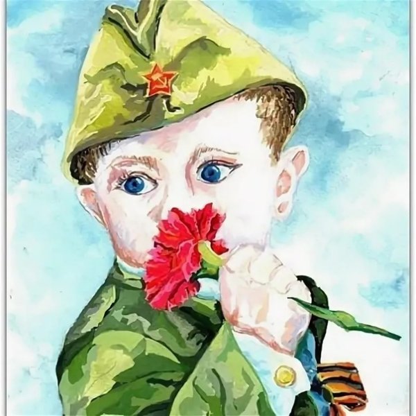 День Победы акварель