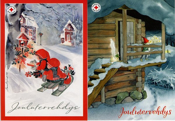 Открытки с Рождеством на финском языке