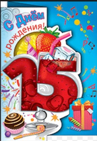 С днём рождения 15 лет девочке