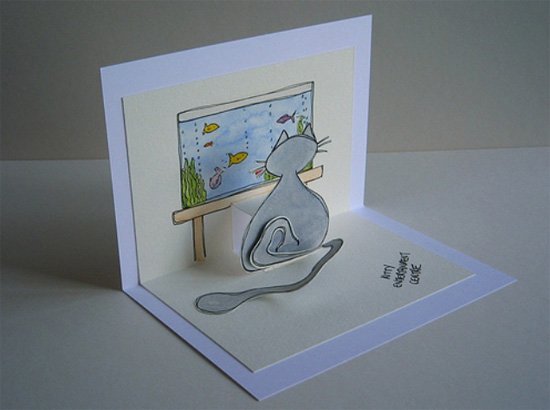 Объемная открытка цветы