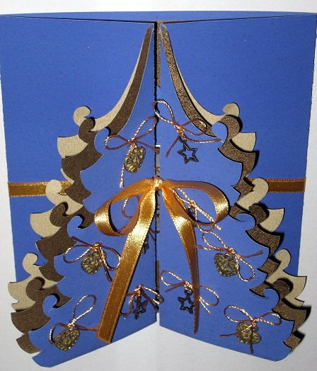 Открытка елка раскладушка