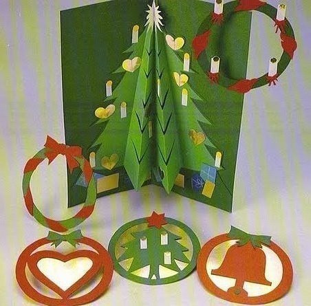 Рождественские раскладные поделки для детей
