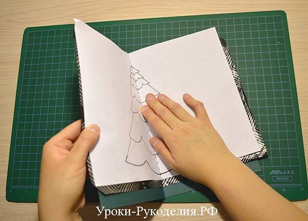Елочка открытка раскладушка своими руками из бумаги