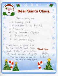 Письмо деду Морозу на англ