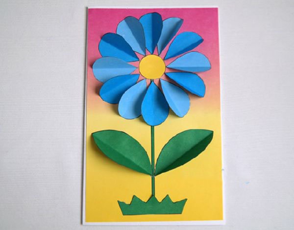 Открытка аппликация шаблон