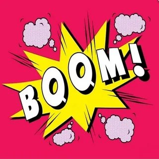 Подарок с Boom эффектом надпись