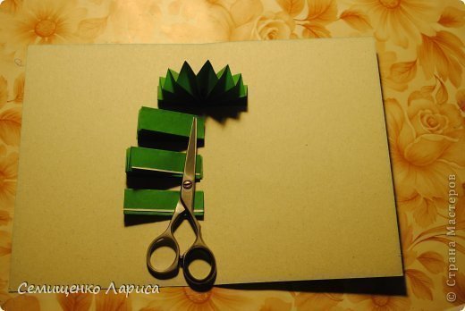 Аппликация елочка гармошка