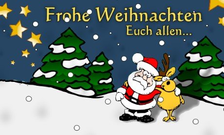 Плакат на немецком языке Frohe Weihnachten!