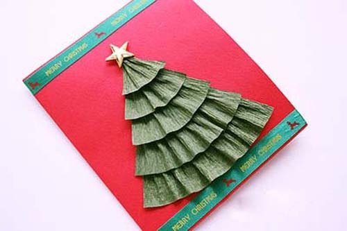 Открытка ёлочка из бумаги