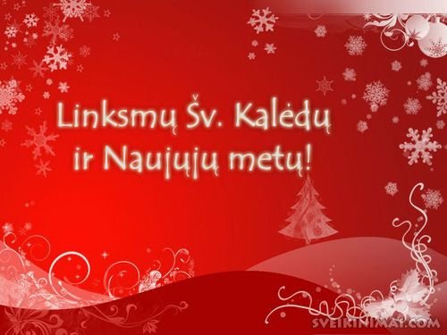 Поздравление с новым годом на литовском языке