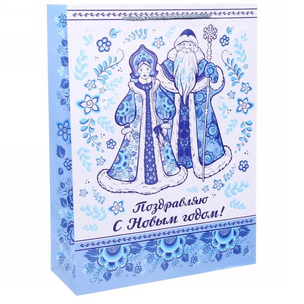 Открытки новогодние в стиле гжельской