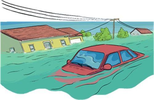 Плакат на тему наводнение