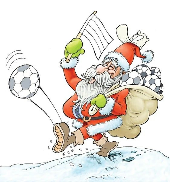 Новогодний футбольный мяч