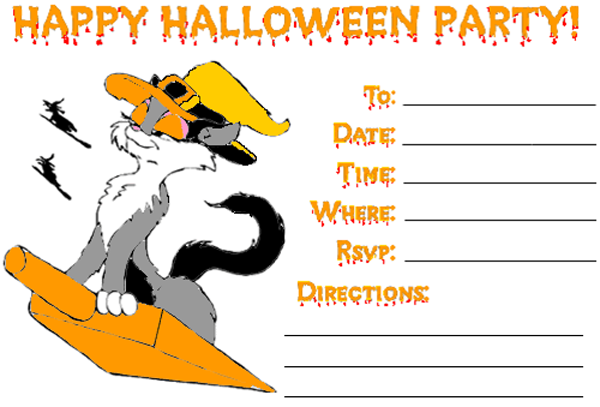 Пригласительный на Хэллоуин на английском