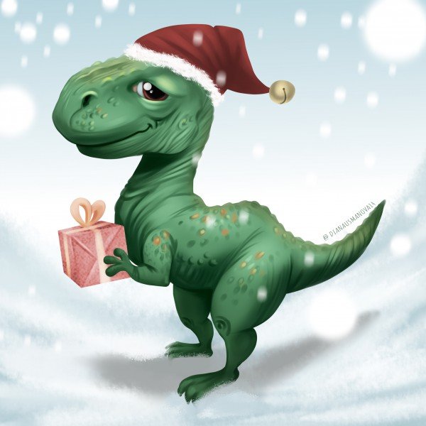 Новогодние Динозаврики