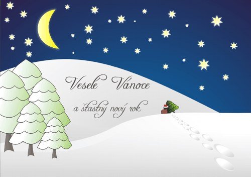 Рождественские открытки на чешском языке