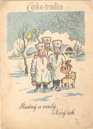 Чешские Рождественские открытки