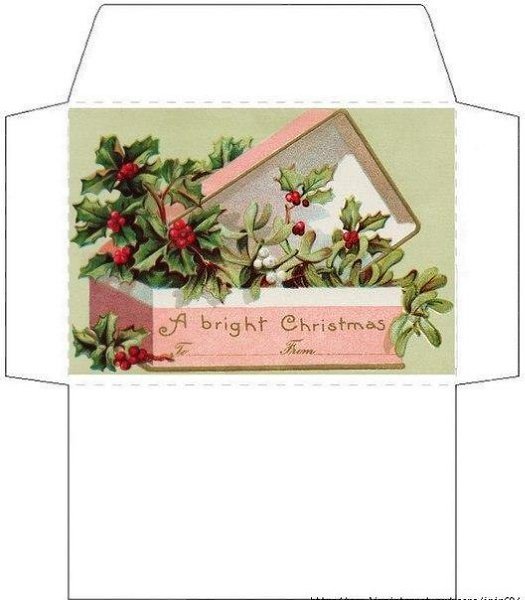 Новогодний конверт для денег