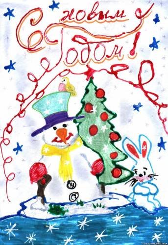 Новогодние рисунки своими руками для детей
