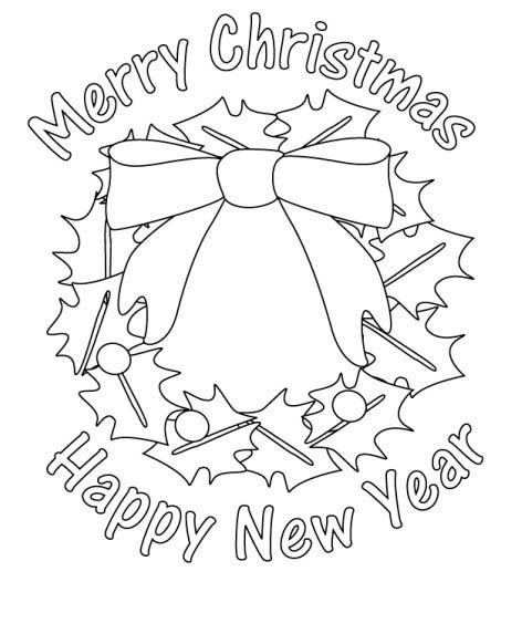 Раскраска Рождество на английском