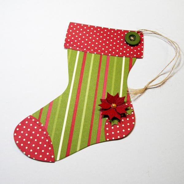 Носок для подарков из картона