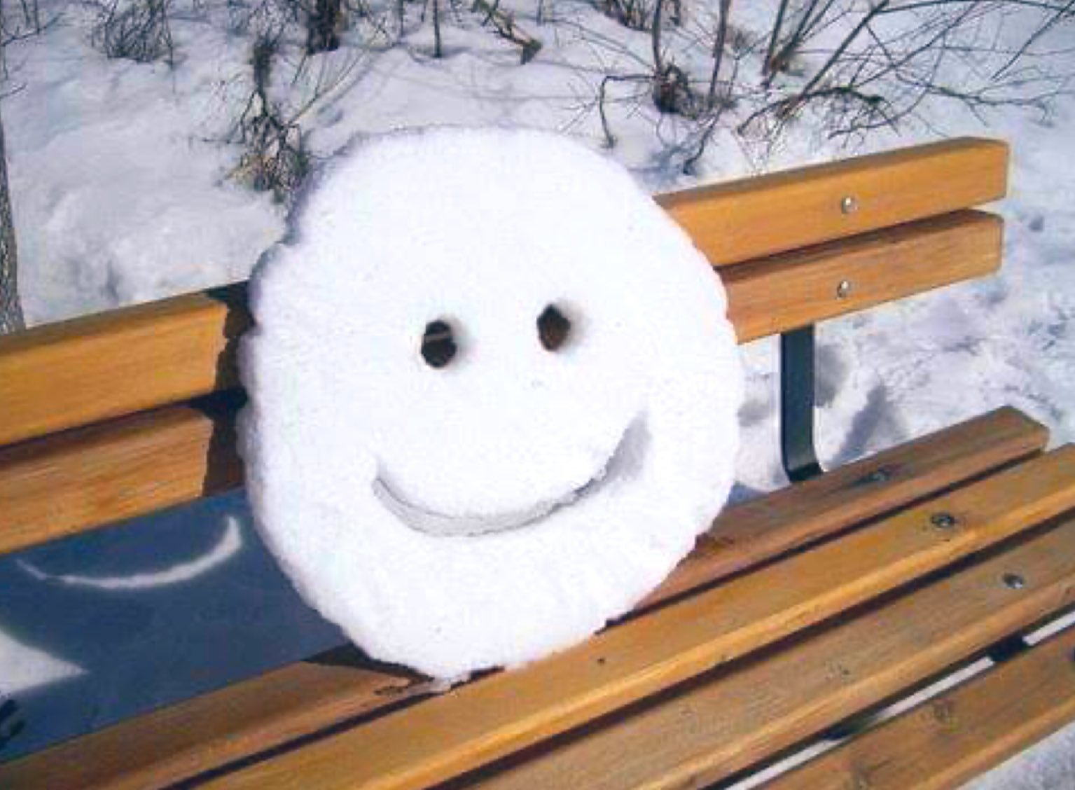 Весело со снегом. Приколы про зиму. Приколы зимой. Снежка с улыбкой. Снеговик на скамейке.