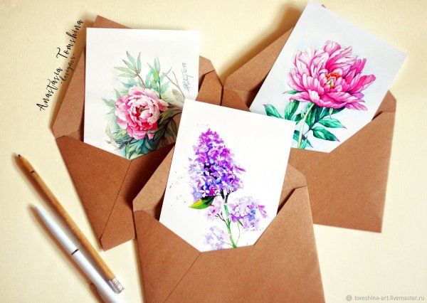 Крафтовая бумага открытка