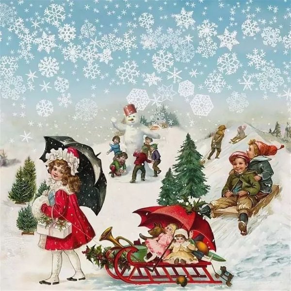 Старинные открытки с детьми новый год