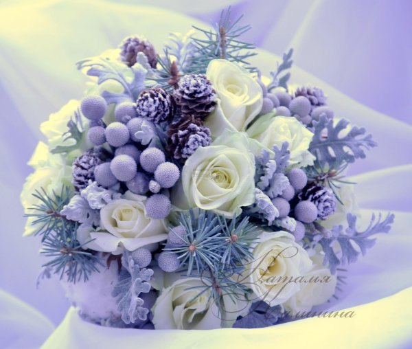 Зимний букет с днем рождения