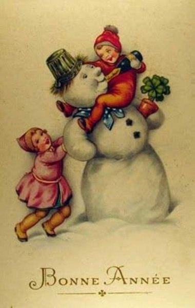 Французские новогодние открытки