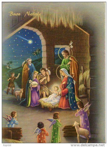 Рождественский вертеп открытка