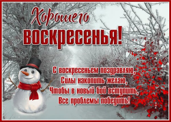 Отдичного зимгего аоскресегья