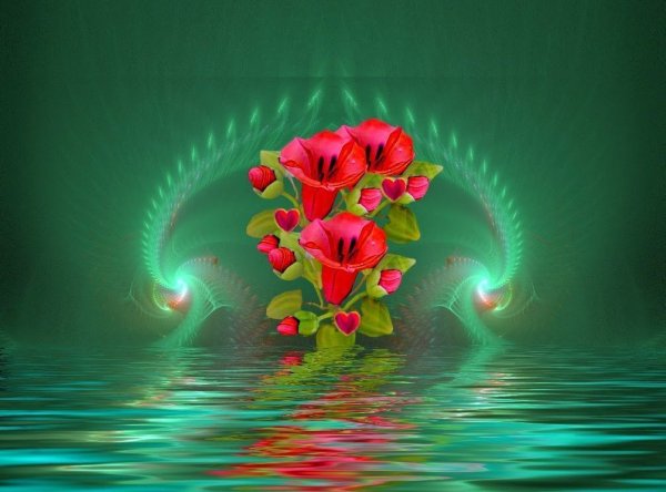 Красивые фантастические цветы