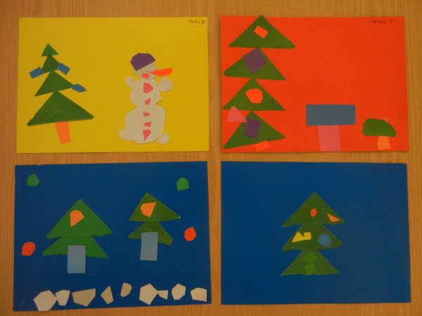 Новогодняя аппликация старшая группа