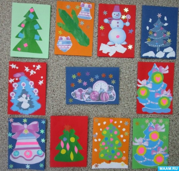 Новогодняя аппликация старшая группа