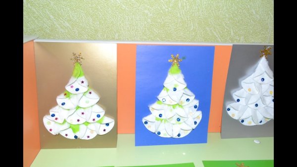Новогодняя аппликация в детский сад