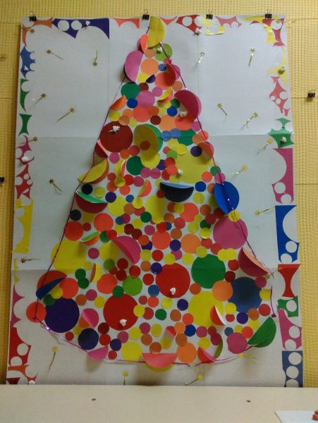 Новогодняя аппликация в подготовительной группе