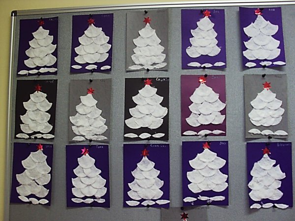 Аппликация Новогодняя елочка в старшей группе