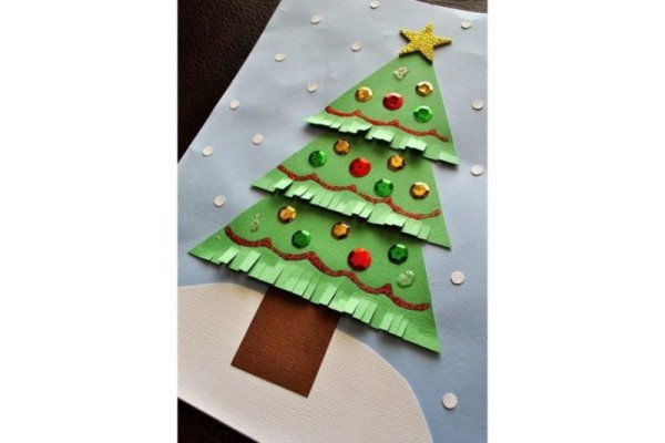 Аппликация Новогодняя елка