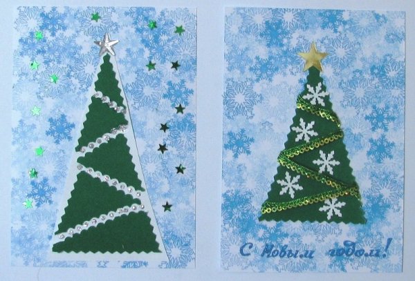 Новогодняя аппликация в подготовительной группе