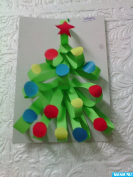 Открытка к новому году средняя группа