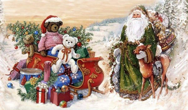 Распечатки для декупажа новый год