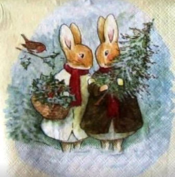 Кролики для декупажа