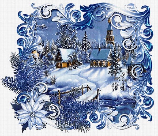 Новогодние открытки с пейзажами