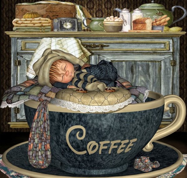 Винтажная открытка с добрым утром