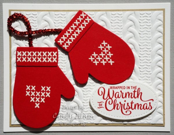 Открытка варежка