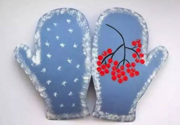 Аппликация варежка