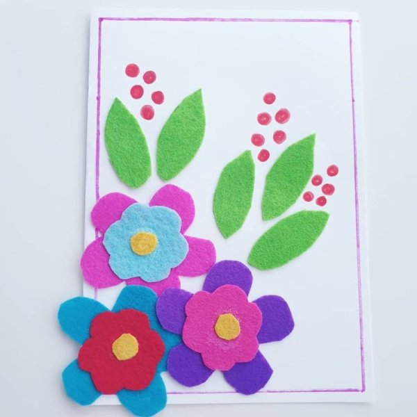 Открытки на 8 марта своими руками из фетра бабушке несложно